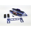 Tandem Car Trailer with Tire Rack Blue "Mopar" for 1/43 Scale Model Cars by GMP - 2 of 4