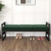 Bekrvio 57'' Long Upholstered Boucle Bench with Metal Frame & PE Rattan Sides, End of Bed Seating Bench, Modern Entryway Bench for Living Room - 2 of 4