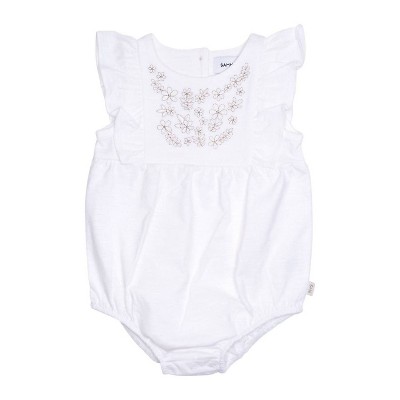 Girl Floral Embroidered Bubble Romper - Sammy + Nat