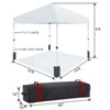 Instant Pop Up Canopy Tent for 1 Person Setup,Pop Up Commercial Canopy Tent,Easy Up Tent w/1-Button Push,Wheeled Bag,4 Sandbags,Bonus 8 Stake,4 Rope - 4 of 4