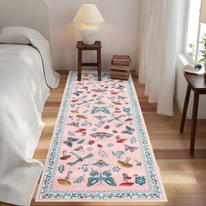 Floral Washable Rug - 1 of 4