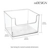 mDesign Kitchen Plastic Storage Organizer Bin with Open Front - 6 Pack - Clear - 3 of 4