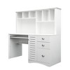Lyngins Home Office Desk with Hutch, Computer Desk with 2-Tier Open Shelf, 3 Large Drawers, Concealed Cabinet, Gaming Desk for Study Room/Bedroom - 4 of 4