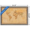 Trends International Antique World Map 2023 Framed Wall Poster Prints - 3 of 4