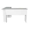 PAGED L Shaped Desk Modern Computer Desk Versatile Office Desk with Tempered Glass Top, Pull Out Keyboard Panel for Study, Living Room - 4 of 4