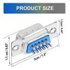 Unique Bargains Plastic Metal Connector Silver Tone Blue 2 Pcs - 4 of 4