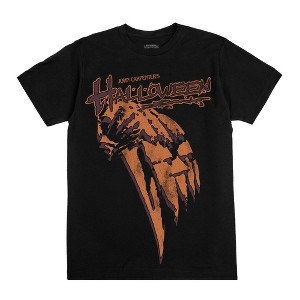John Carpenter’s Halloween Monochrome Poster Art Men's Black Crew Neck Short Sleeve T-shirt - 1 of 2