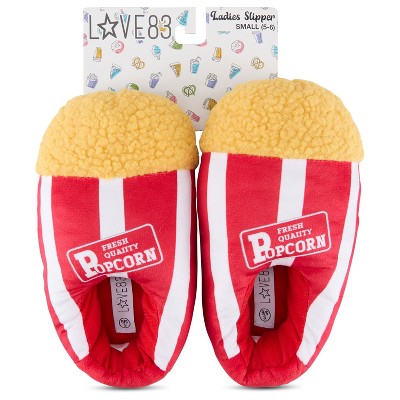 Love 83 3D PLUSH POPCORN NOVELTY SLIPPER - Makes a Great Holidy Gift