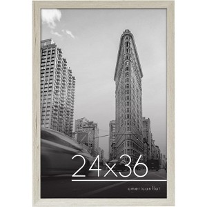 Americanflat 24x36 Poster Frame in Grey with Polished Plexiglass - Horizontal and Vertical Formats with Included Hanging Hardware - 1 of 4