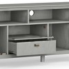 72" Solid Wood TV Media Stand with Handcrafted Finish, Cord Management, and Tempered Glass Doors for Living Room and Bedroom - 3 of 4