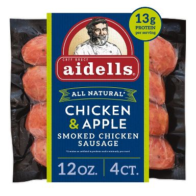 Aidells Chicken & Apple Smoked Chicken Sausage - 12oz/4ct