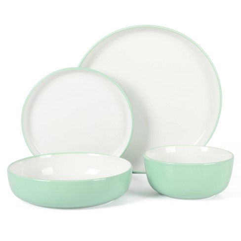 Sur La Table Kitchen Essentials 16pc Two Tone Porcelain Dinnerware Set ...