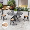 Outsunny Outdoor Chair Cushions Set of 4, Round Seat Cushions for Dining Chairs Bistro Chairs with Machine Washable Cover, 15" x 15" x 3" - 2 of 4