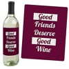 Big Dot of Happiness Girly Thank You - Thank You Gift for Women - Wine Bottle Label Stickers - Set of 4 - 2 of 4