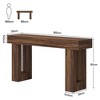 Resenkos Entryway Table, Console Sofa Table,63-Inch Console Table, Farmhouse Wooden Sofa Table Entryway Table,Rustic - 4 of 4