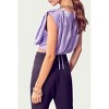 Women's CROPPED STRETCH-SATIN WRAP TOP - DO+BE - 3 of 3