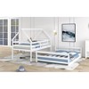 Twin Over Full House Bunk Bed with Built-in Ladder for Bedroom - 4 of 4