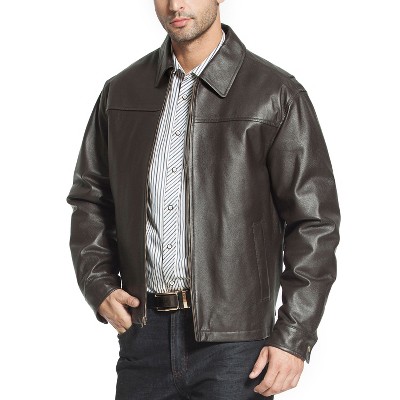 Мужские куртки BGSD Men‘s Greg Open Bottom Zip Front Leather Jacket Black XX-Large — фото 4