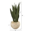 Nearly Natural 32-in Sansevieria Artificial Plant in Sand Colored Planter - 2 of 3