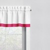 Bacati - Mix N Match Solid Fuchsia Band Window Valance - 3 of 4