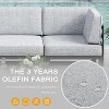 LayinSun 10-Piece Large Outdoor Modular L-Shaped Sectional Set with Coffee Table - 3 of 4