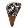 Slickblue Coffee Gold Stainless Steel Ring with Synthetic Tanzanite Crystal for Women, Sizes 5-10 - 4 of 4