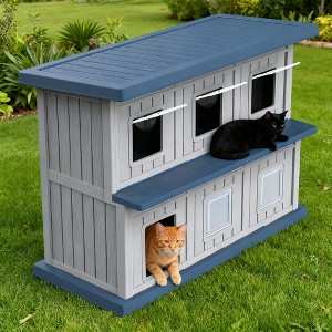 Gulches Double-Decker Organizer with 6 Independent Compartments FloodGuard Roof and Fully Openable Back Panel - 1 of 3