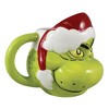 Dr. Seuss Grinch Santa Hat 16 oz. Sculpted Ceramic Mug - 3 of 3
