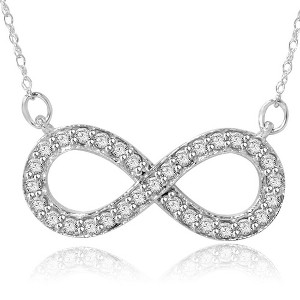 Pompeii3 1/3ct Diamond Infinity Symbol Pendant 14K White Gold - 1 of 3