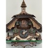 Quartz Cuckoo Clock – 10" Wooden Chalet with Girl on Rocking Horse – 12 Melodies By River City Clocks - 2 of 4