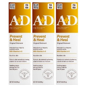A+D Baby Diaper Rash Ointment, Baby Protectant with Vitamins A and D 4oz - 1 of 4