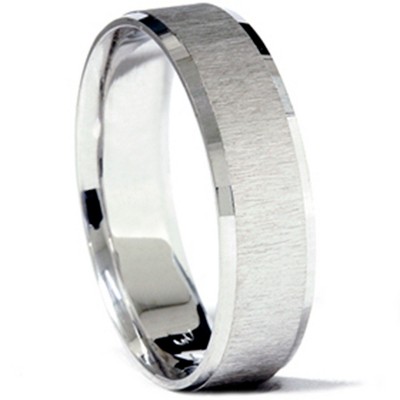 Pompeii3 Mens 14K 6mm Comfort Fit Matte Wedding Band Ring New