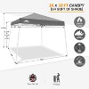EAGLE PEAK Slant Leg Pop-up Canopy Tent Easy One Person Setup Instant Outdoor Beach Canopy Folding Portable Sports Shelter - 3 of 4