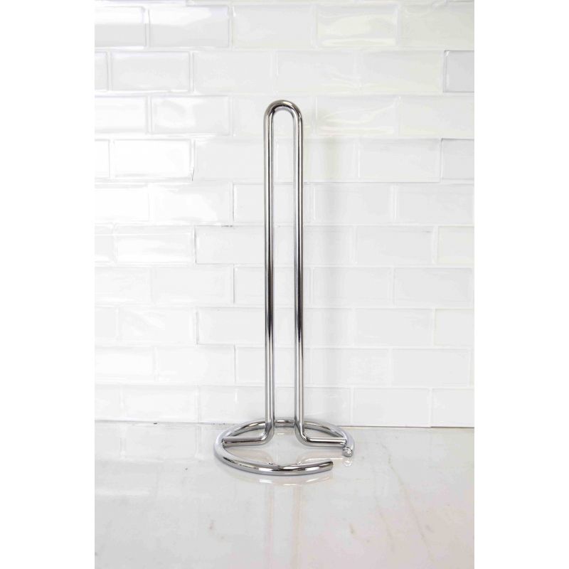 Home Basics Simplicity Collection Free-Standing Paper Towel Holder, Chrome, 4 of 6