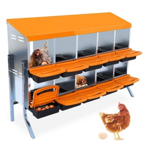 Chicken Nesting Box,Chicken Egg Laying Box with Compartments, Roll Away Eggs Laying Boxes, Nesting Boxes, indoor & Outdoor Use,Easy Egg Collection - 1 of 4