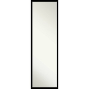 16" x 50" Non-Beveled Jet Black Full Length on The Door Mirror - Amanti Art: Wall Mount, Polystyrene Frame, Includes Hardware - 1 of 4
