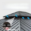 VisioGear Canopies and Gazebos, Gazebo with Double Roof Canopy, Gazebo Pavilion for Patio and Backyard, Brown, 166.44"*142.8"*122.16" - 4 of 4