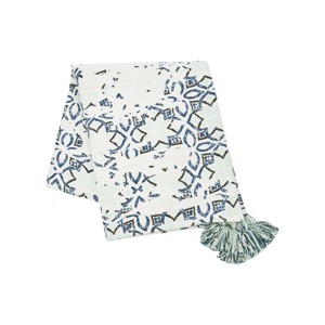 C&F Home 50" x 60" Esha Blue & White Damask Pattern Super Soft Cozy Accent Throw Blanket - 1 of 4
