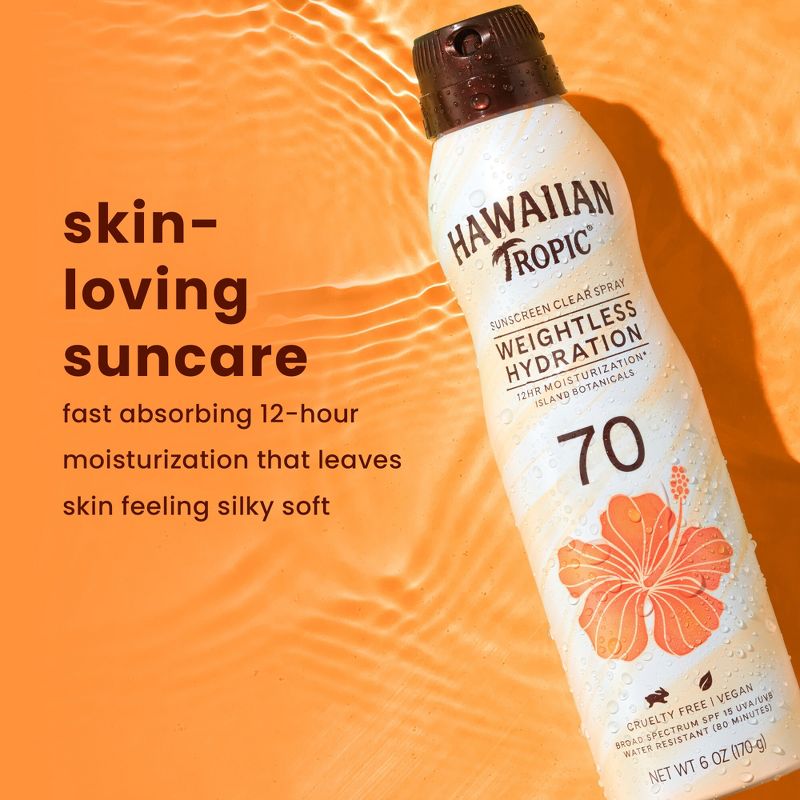 Hawaiian Tropic Silk Hydration Weightless Sunscreen C-Spray - 6oz, 5 of 13