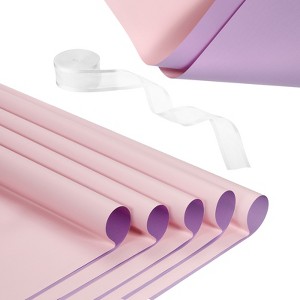 Unique Bargains Waterproof DIY Crafts Packaging Gift Wrap with Ribbon 1 Set - 1 of 4
