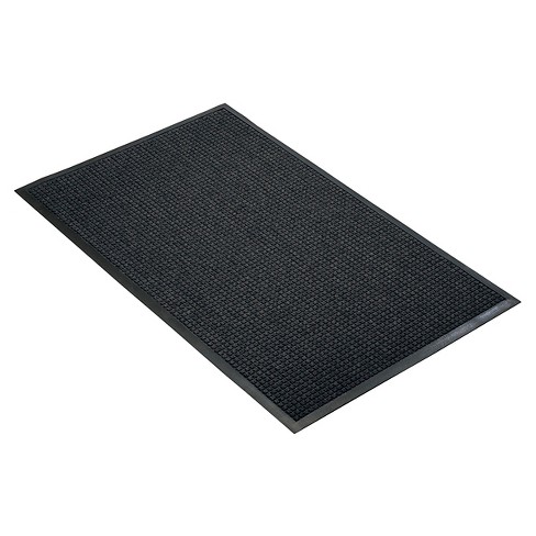 Charcoal Solid Doormat - (2'x3') - HomeTrax - image 1 of 4