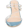 Allegra K Women's Rhinestone Instep Strap Block Heel Slide Sandals - 2 of 4