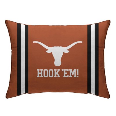 NCAA Texas Longhorns Standard Stripe Logo Plush Bed Pillow