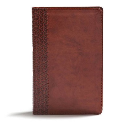  CSB Everyday Study Bible, British Tan Leathertouch - by  Csb Bibles by Holman (Leather Bound) 