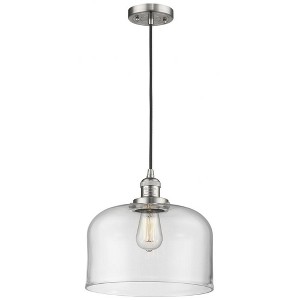 Bell - 1 Light Cord Hung Mini Pendant In Industrial Style-8 Inches Tall and 12 Inches Wide - 1 of 1