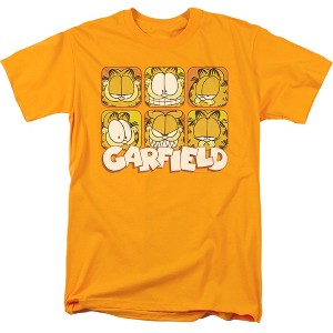 Garfield Many Faces Adult T-Shirt Gold - 1 of 4