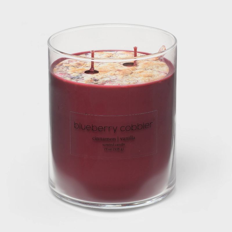 Glass Jar 2-Wick Blueberry Cobbler Candle Berry Purple - Room Essentials™, 1 of 6