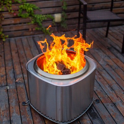 Flame Engine 19" Square Stainless Steel Smokeless Fire Pit