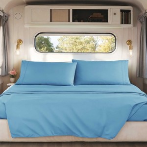 Nestl RV Queen Sheets, Super Soft 4PC Microfiber Sheet Set for Camper, Short Queen Sheets - 1 of 4