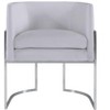 TOV Furniture Giselle Velvet Dining Chair with Silver Base by Inspire Me! Home Decor - 3 of 4